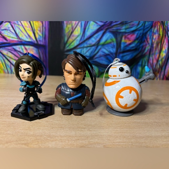 Star Wars Custom Christmas Ornament Of 3, Mandalorian Cara Dune, BB-8 - Picture 2 of 11